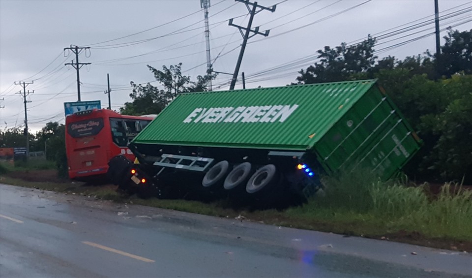 Hiện trường vụ tai nạn. Ảnh: T.Thành