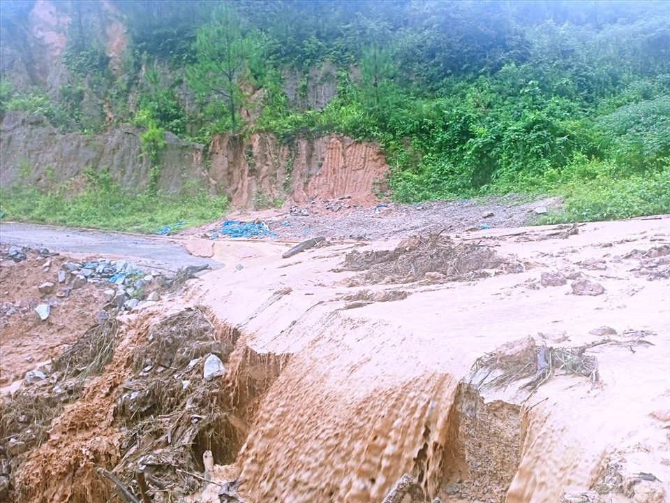 Địa điểm nơi em Y Liên bị nước lũ cuốn trôi. Ảnh TTuấn