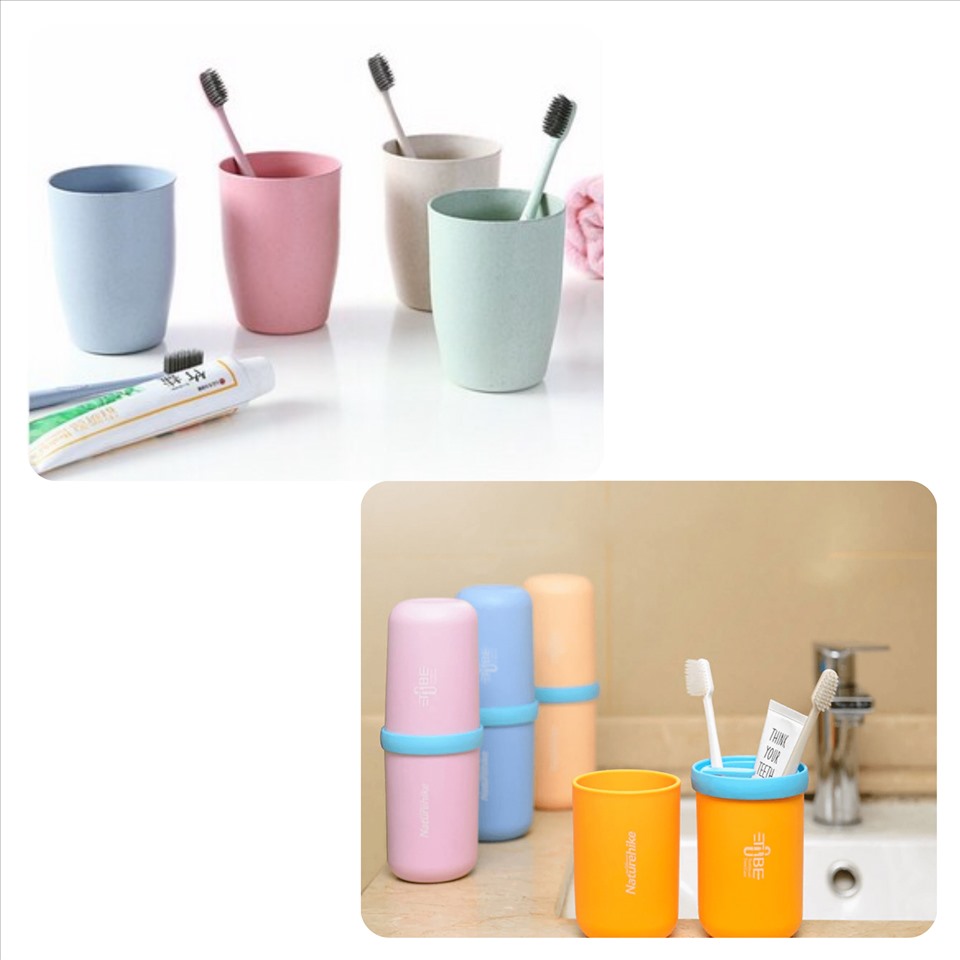 Nước từ bàn chải sau sử dụng sẽ chảy xuống đáy cốc đựng. Lâu ngày nước sẽ đầy và sinh cặn bẩn. Đồ họa: Đức Mạnh