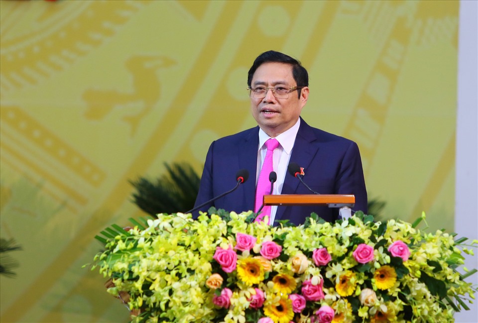 Đồng chí Phạm Minh Chính, phát biểu chỉ đạo đại hội. Ảnh: Duy Khương.