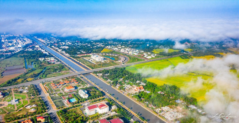 Kênh Xáng Xà No đoạn qua Vị Thanh, tỉnh Hậu Giang. Ảnh: Lý Anh Lam