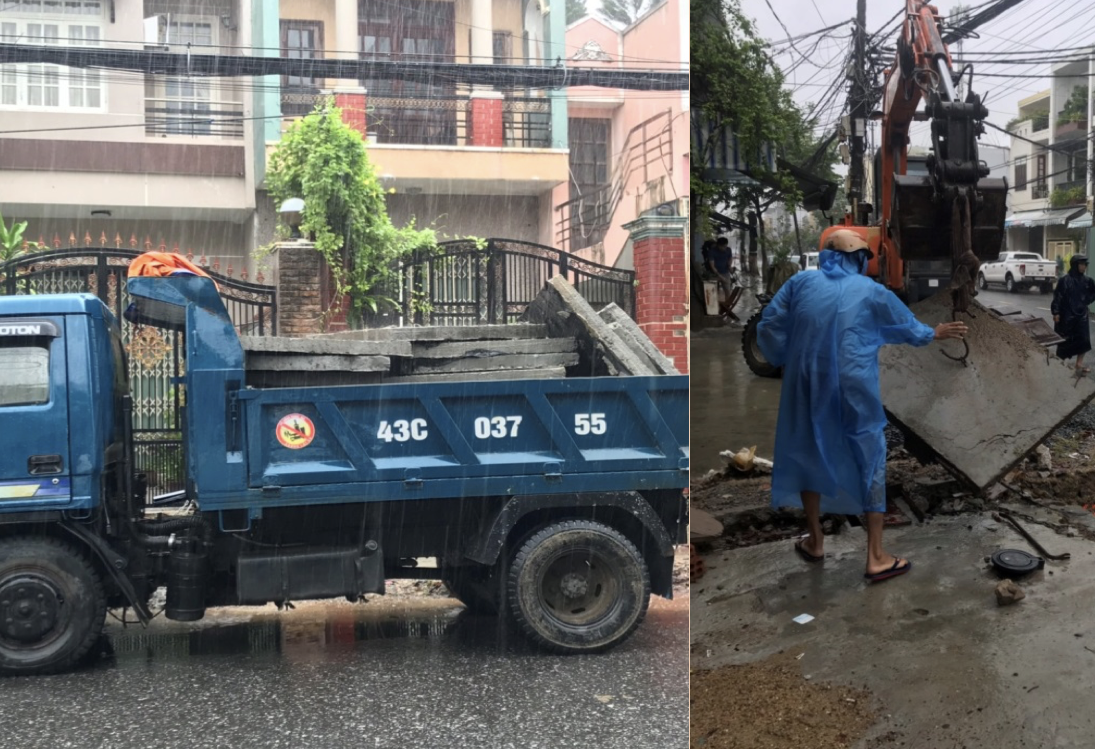 Sau khi báo Lao Động phản ánh, chủ đầu tư dự án cải tạo vỉa hè đã tổ chức thi công, đặt biển báo, khắc phục các khu vực hố sâu... Ảnh: Hữu Long
