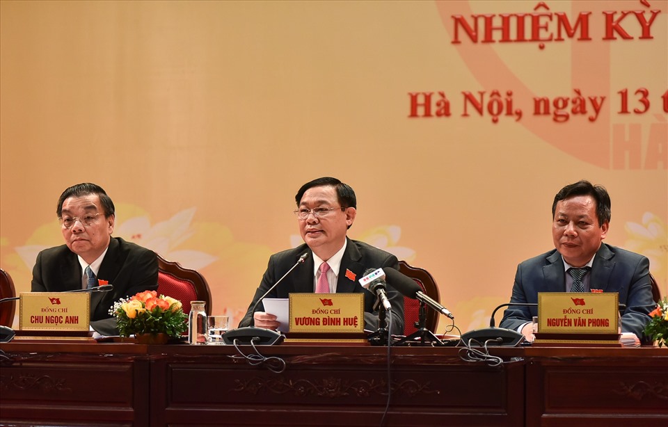 Buổi họp báo thông tin kết quả Đại hội. Ảnh: Phạm Đông