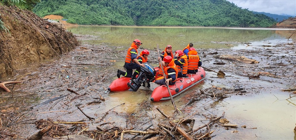 Hiện trường thủy điện Rào Trăng 3. Ảnh: Phan Thiên Định