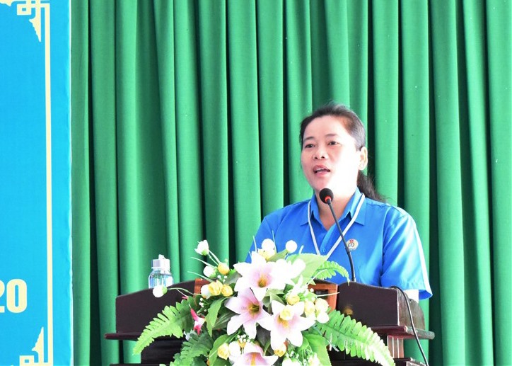 Đồng chí Lê Thị Thanh Lam, Chủ tịch LĐLĐ tỉnh Hậu Giang. Ảnh: Thành Nhân.