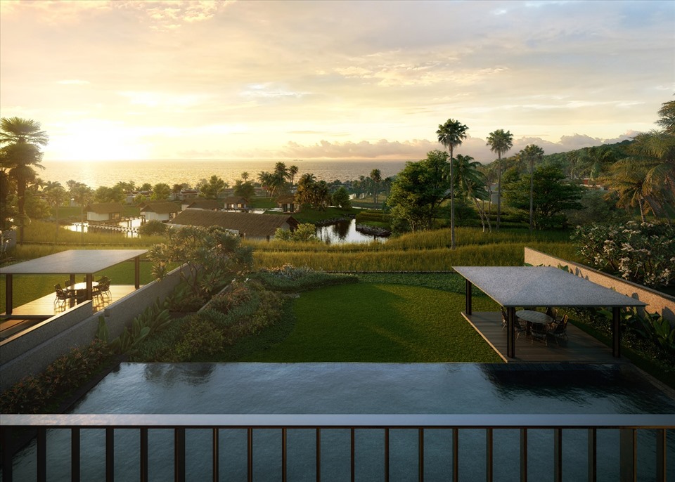 Dinh thự Hill Villa của Park Hyatt Phu Quoc Residences có vị trí lưng tựa núi, mặt hướng biển