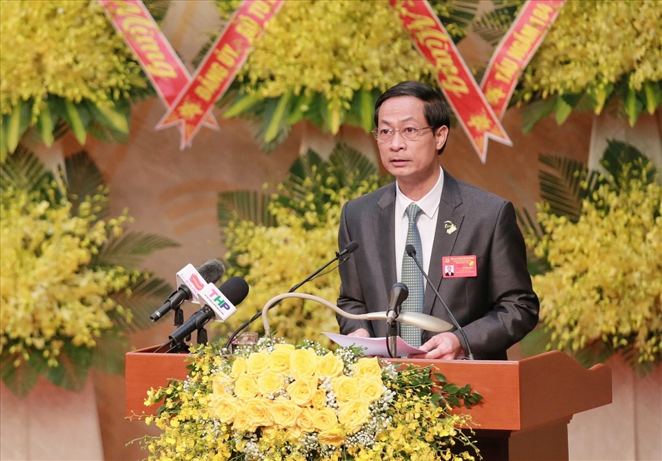 Ông Đỗ Mạnh Hiến - Chủ nhiệm UBKT Thành ủy khóa XV được bầu làm Phó bí thư Thành ủy Hải Phòng khóa XVI - ảnh HP