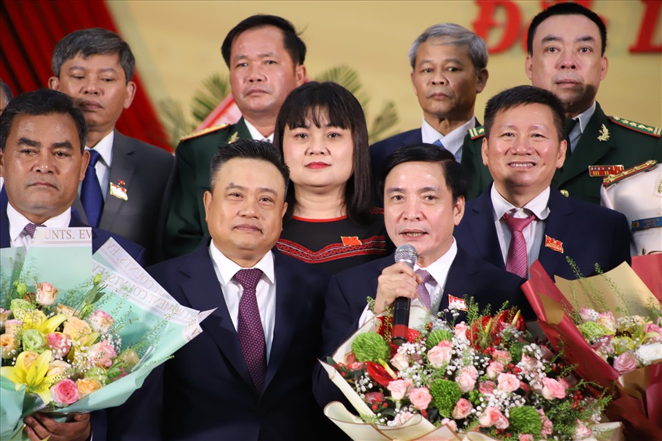 Member of the Central Committee of the Party, the secretary of Dak Lak Bui Van Cuong intervenes.  BT photo