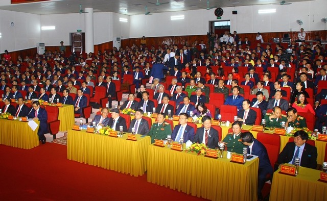 Delegates attending the XIX Provincial Congress of the Ha Tinh Party for the period 2020 - 2025. Photo: TT.