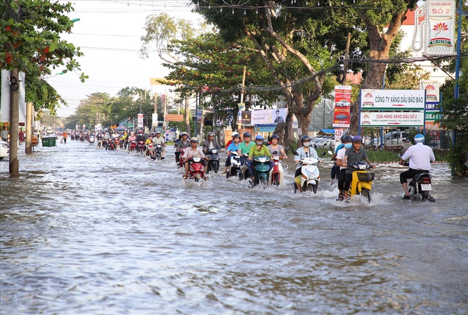 Đợt triều cường năm 2019 tại quận Bình Thủy.