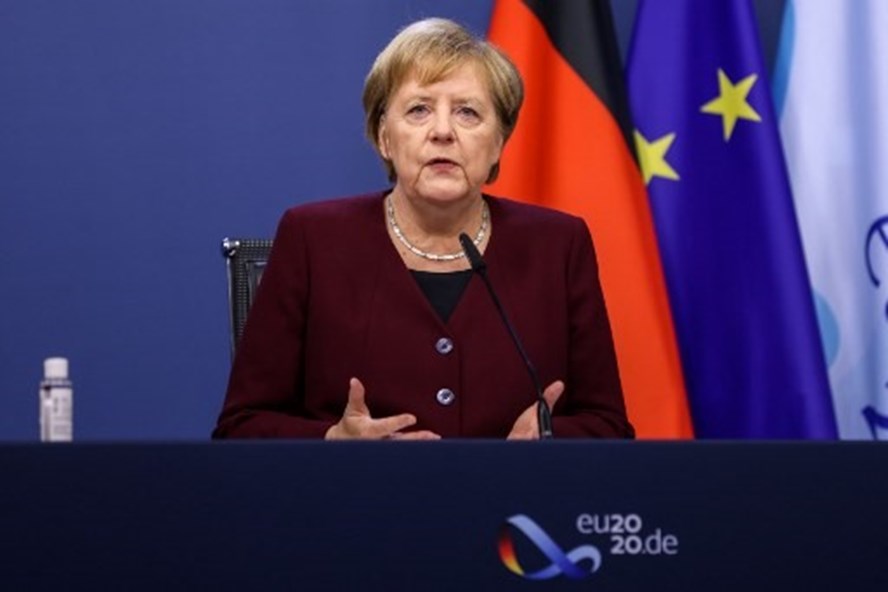 Thủ tướng Đức Angela Merkel kêu gọi người dân hạn chế tiếp xúc và giảm thiểu đi lại để góp phần ngăn chặn COVID-19. Ảnh: AFP