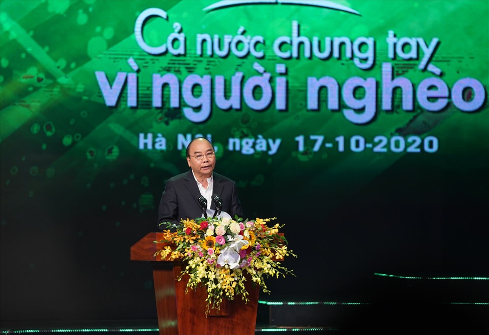Thủ tướng Nguyễn Xuân Phúc phát biểu tại chương trình. Ảnh VGP