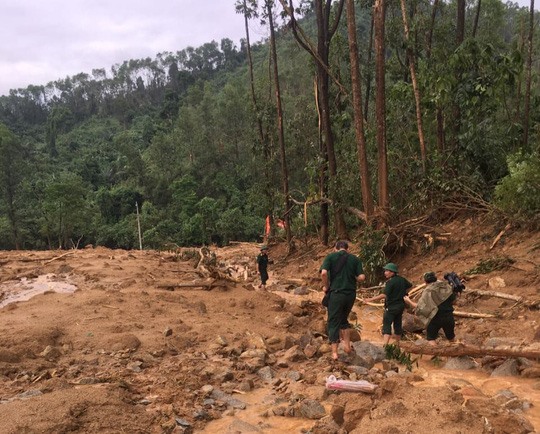 Thuỷ điện Rào Trăng 3 bị sạt lở. Ảnh: Tuấn Nguyên