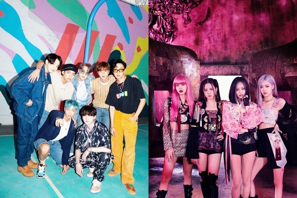Blackpink và BTS. Ảnh: Cắt MV