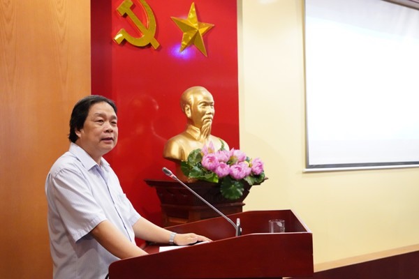 GS.TS. Đặng Nguyên Anh, Phó Chủ tịch Viện Hàn lâm Khoa học Xã hội phát biểu chỉ đạo. Ảnh: CĐ Viện Hàn lâm