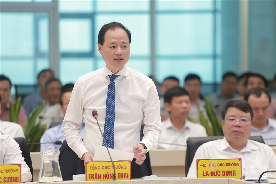 GS.TS Trần Hồng Thái, Tổng cục trưởng Tổng cục KTTV phát biểu khai mạc hội thảo. Ảnh: Gia Chính.
