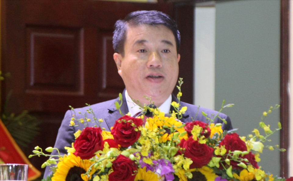 Ông Y Thanh Hà Niê Kđăm - Bí thư Đảng uỷ Khối Doanh nghiệp Trung ương phát biểu khai mạc Đại hội. Ảnh T.Vương