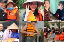 Hành trình về miền Trung cứu trợ bà con gặp lũ lụt của sao Việt