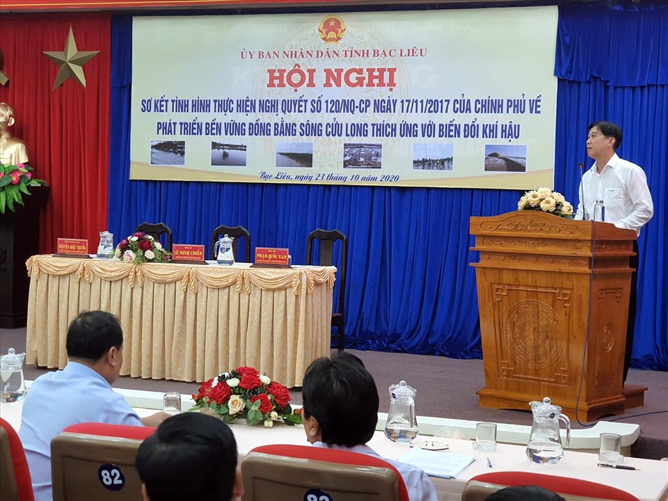 Bạc Liêu kiến nghị Trung ương bố trí nguồn vốn biến đổi khí hậu giai đoạn 2020 -2025 tầm nhìn 2030 (ảnh Nhật Hồ)