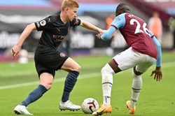 Kevin De Bruyne trở lại, Man City vẫn hòa chật vật trước West Ham