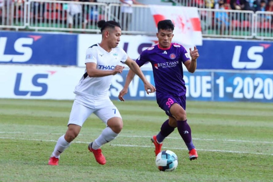Sáu bàn thắng đã được ghi trong trận HAGL - Sài Gòn. Ảnh: Sài Gòn FC/Thanh Anh