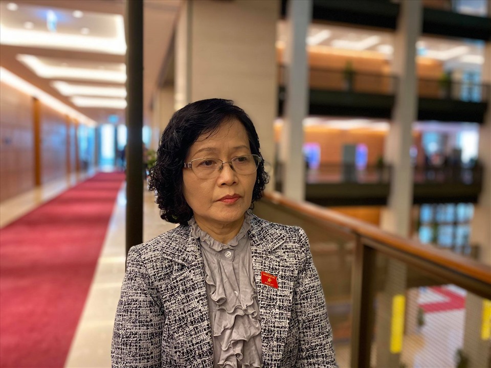 Đại biểu Quốc hội Trần Thị Khánh (đoàn thành phố Hà Nội). Ảnh T.Vương