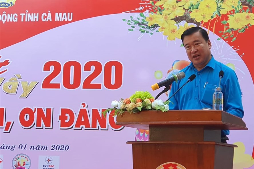Chủ tịch LĐLĐ tỉnh Cà Mau Võ Thanh Tòng. Ảnh Nhật Hồ