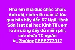 Nhiều nhà kiên cố ở Đà Nẵng mở cửa, kêu gọi người dân vào trú bão số 9