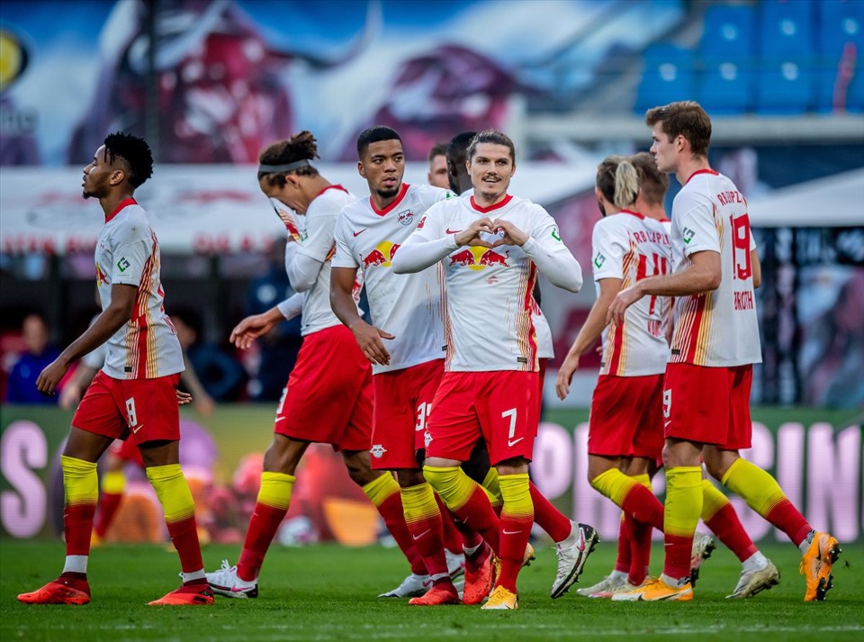 Leipzig chưa biết thua là gì ở mùa này. Ảnh: Bundesliga.