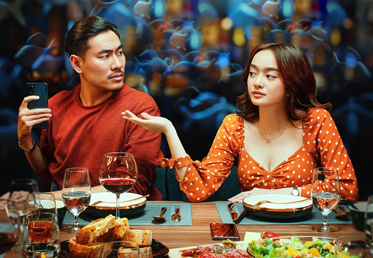 Linh là người đàn ông hội đủ tính xấu nhất “Tiệc trăng máu“. Ảnh: CMH.