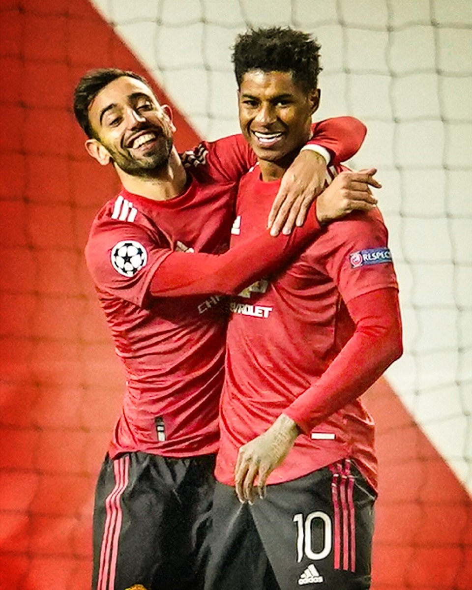Man United thắng đậm nhờ màn trình diễn siêu hạng của Rashford. Ảnh: Bleacher.