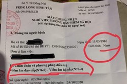 Một phòng khám ở Đồng Nai chẩn đoán nam công nhân bị viêm... âm đạo