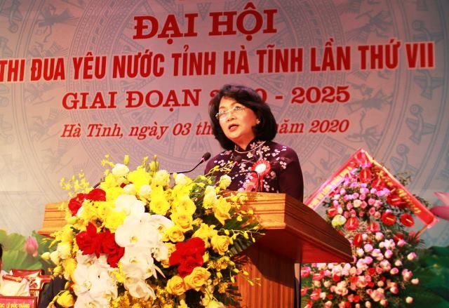 Phó Chủ tịch Nước Đặng Thị Ngọc Thịnh phát biểu chỉ đạo. Ảnh: TT.