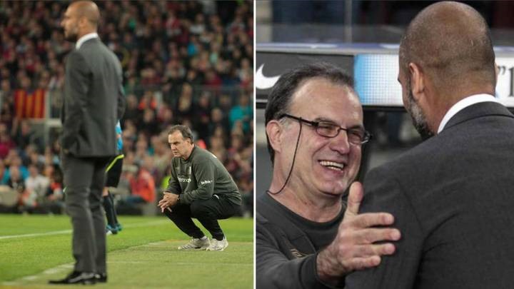 Pep từng đối đầu với Bielsa khi còn làm tại La Liga. Ảnh: PA.