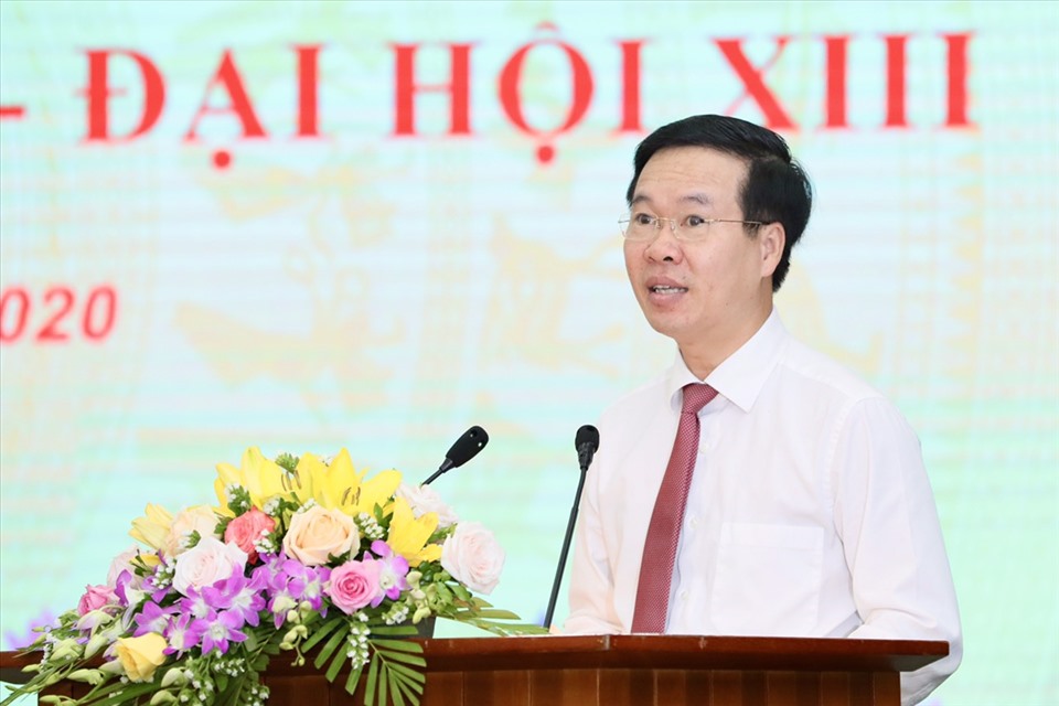 Uỷ viên Bộ Chính trị, Bí thư Trung ương Đảng, Trưởng Ban Tuyên giáo Trung ương Võ Văn Thưởng. Ảnh Ngọc Thắng