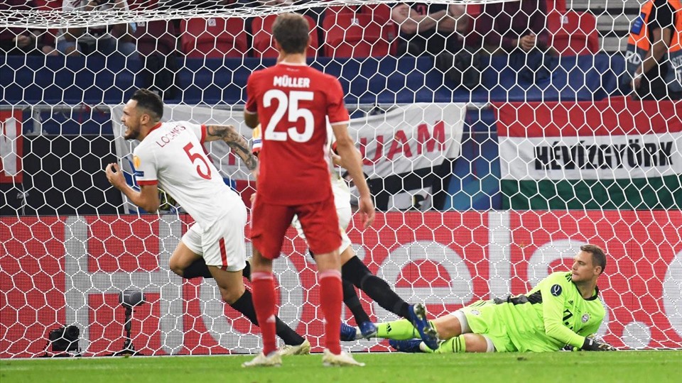 Sevilla cũng không vừa sau những gì thể hiện trước Bayern Munich. Ảnh: Getty Images