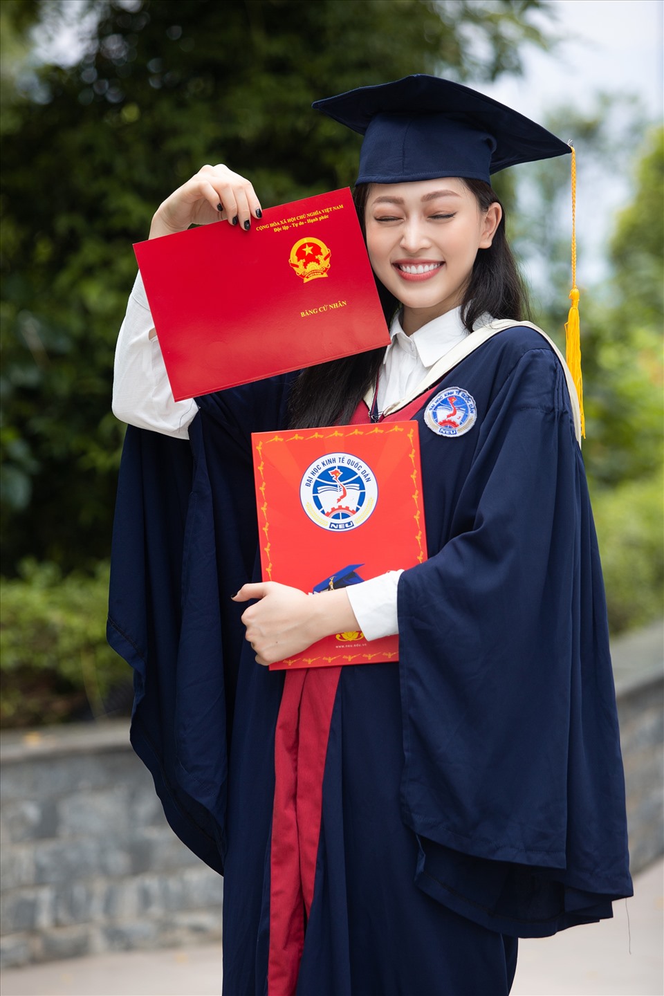 Á hậu Phương Nga mong muốn theo đuổi công việc MC/BTV trong tương lai. Ảnh: SV.