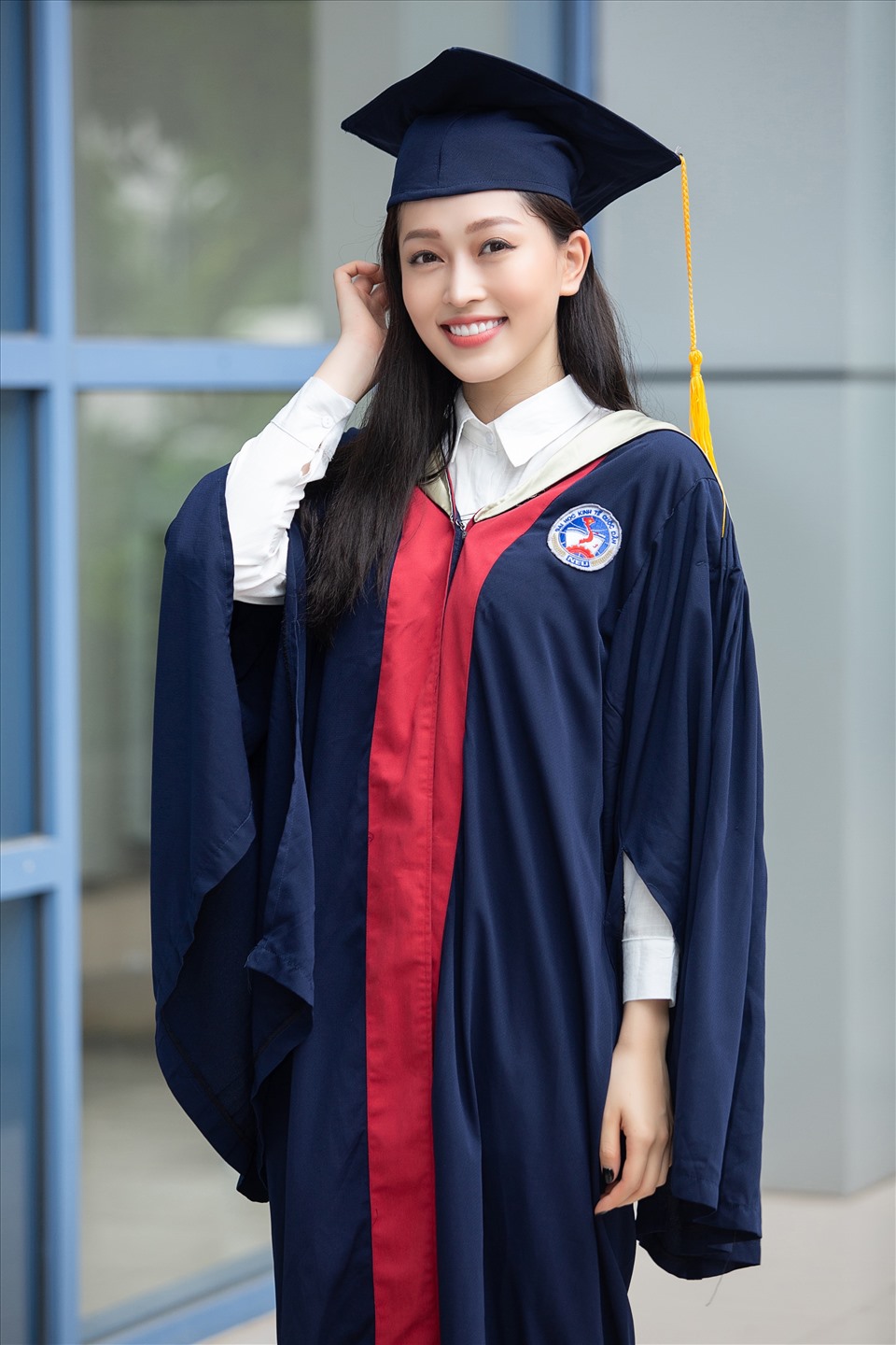 Á hậu Phương Nga mong muốn theo đuổi công việc MC/BTV trong tương lai. Ảnh: SV.