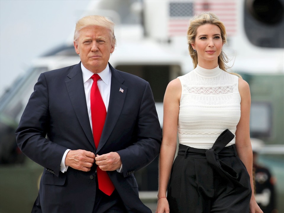 Hình ảnh Ivanka Trump và tổng thống Donald Trump