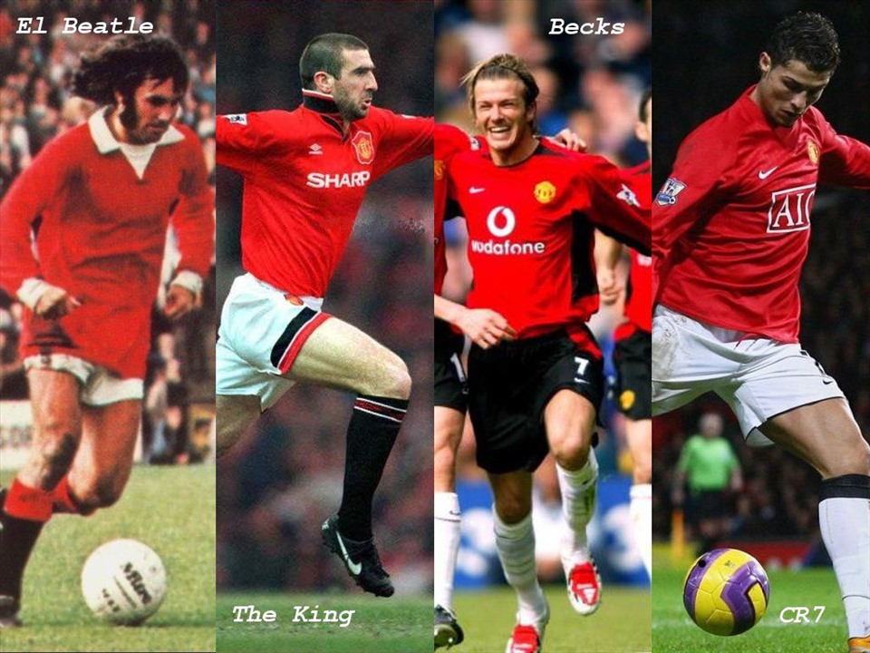 Những số 7 huyển thoại của Man United. Ảnh: TheBusbyBabe