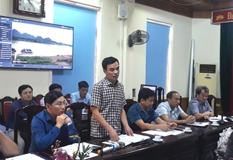 Ông Nam - Phó Giám đốc Sở Nông nghiệp tỉnh Thanh Hóa, báo các về tình hình phòng, chống thiên tai tại địa phương. Quách Du