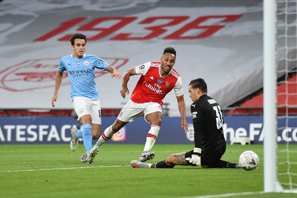Aubameyang . Ảnh: Sky Sports