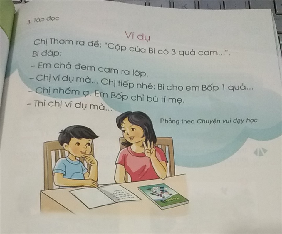 Bài tập đọc không nhiều ý nghĩa nhân văn (Ảnh: NQV)