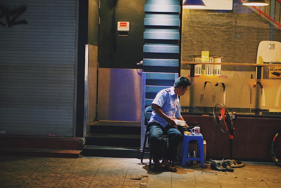 Chú bảo vệ (Ảnh: Yến Nhi).