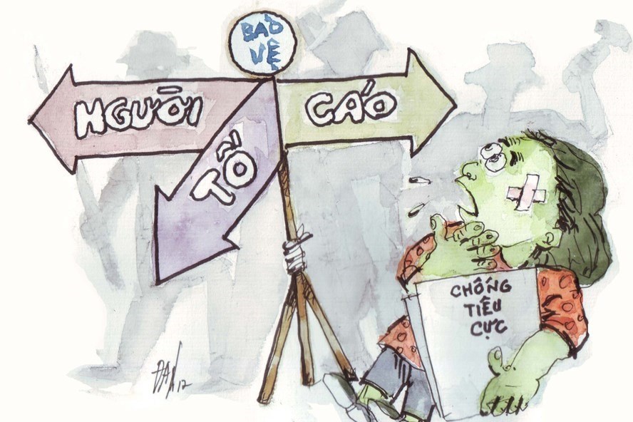 Cần bảo vệ để người dân mạnh dạn tố cáo tham nhũng lãng phí hơn nữa. Tranh: Đan