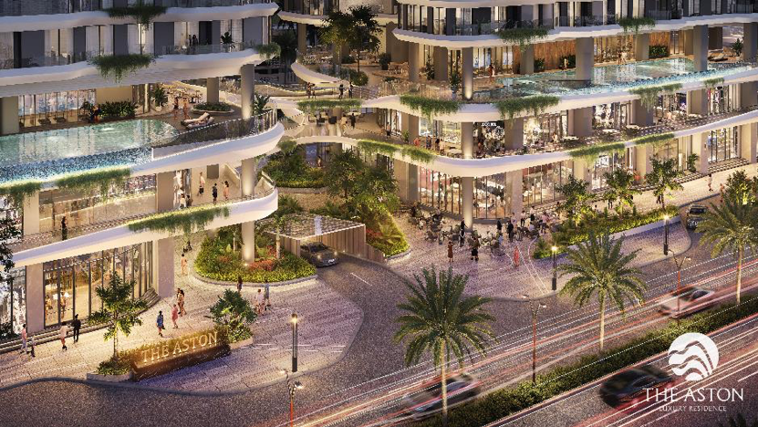 Phố đi bộ trên không với tổng diện tích 1.800m2 đầu tiên của thành phố Nha Trang sẽ xuất hiện tại dự án The Aston Luxury Residence.