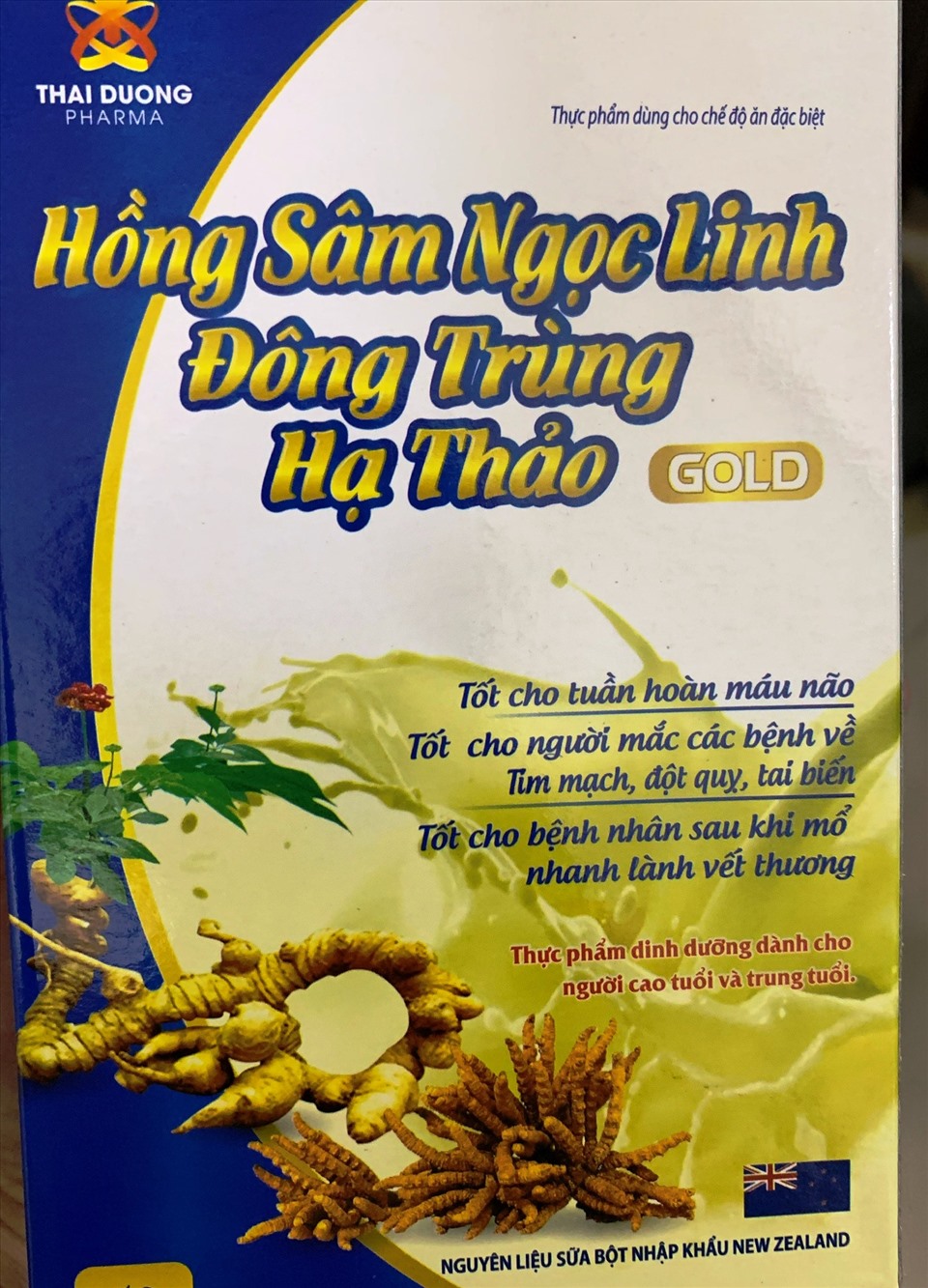 Sản phẩm hồng sâm Ngọc Linh giả mạo xuất xứ của nước ngoài. Ảnh: QLTT