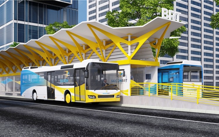 Phối cảnh tuyến BRT số 1 của TPHCM. Ảnh: UCCI