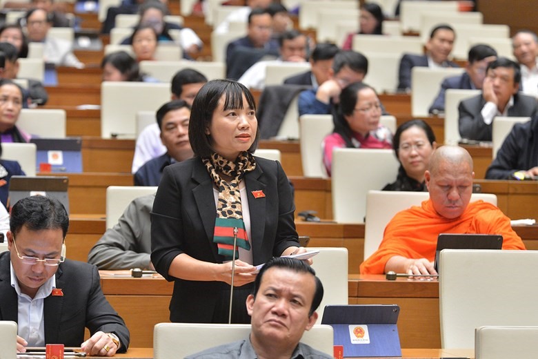 Đại biểu Nguyễn Thị Việt Nga (đoàn Hải Dương). Ảnh: TTBC
