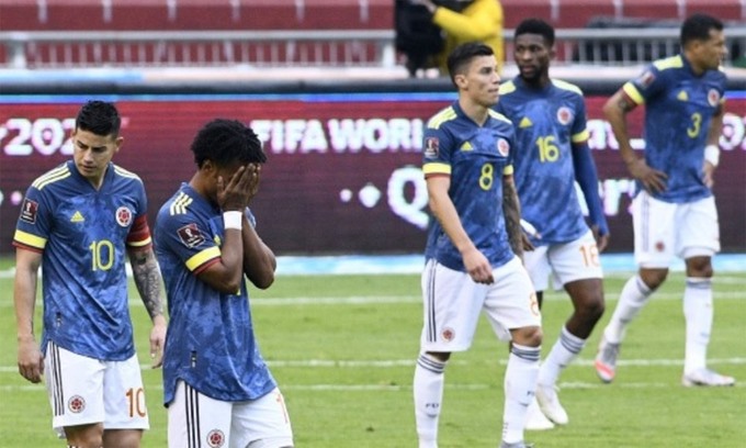Đội tuyển Colombia đang lục đục nội bộ. Ảnh: AFP